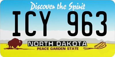 ND license plate ICY963
