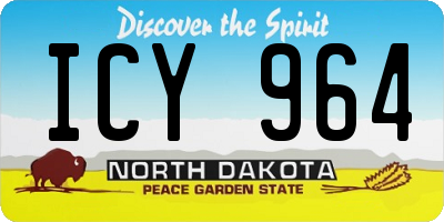 ND license plate ICY964