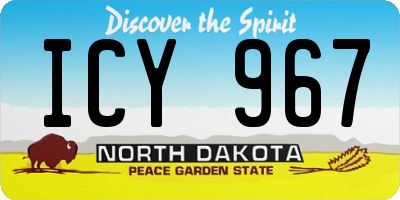 ND license plate ICY967