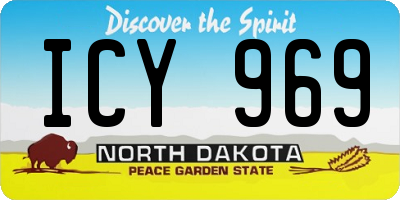ND license plate ICY969