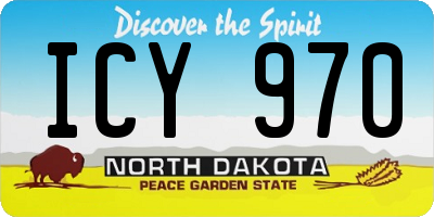 ND license plate ICY970