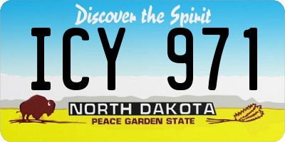 ND license plate ICY971