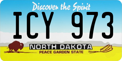 ND license plate ICY973