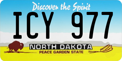 ND license plate ICY977