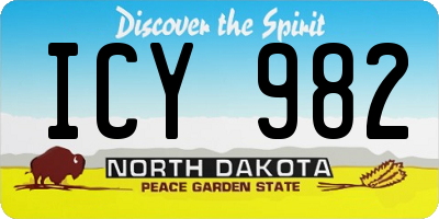 ND license plate ICY982