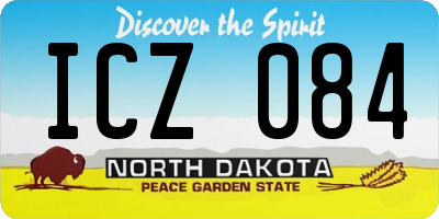 ND license plate ICZ084