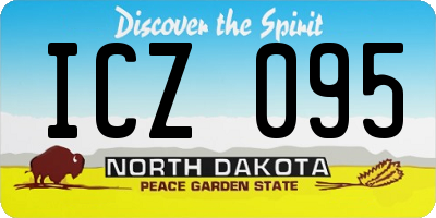 ND license plate ICZ095