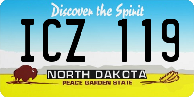 ND license plate ICZ119