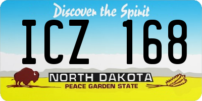 ND license plate ICZ168