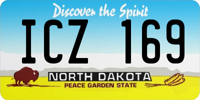 ND license plate ICZ169