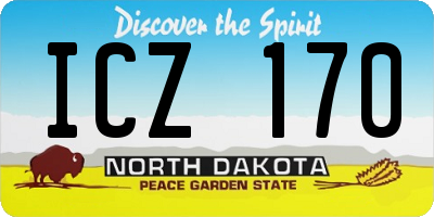 ND license plate ICZ170