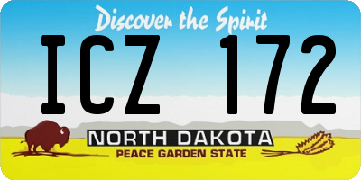 ND license plate ICZ172