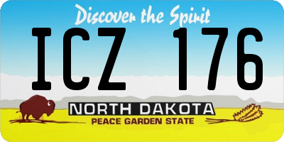 ND license plate ICZ176