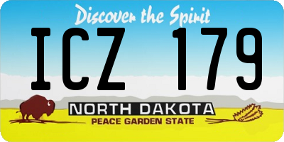 ND license plate ICZ179