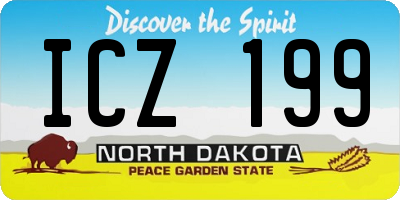 ND license plate ICZ199