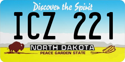 ND license plate ICZ221