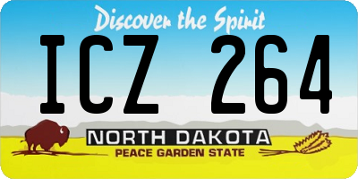 ND license plate ICZ264