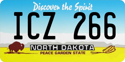 ND license plate ICZ266
