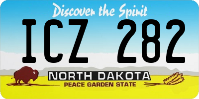 ND license plate ICZ282