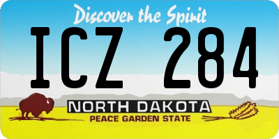 ND license plate ICZ284