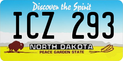 ND license plate ICZ293