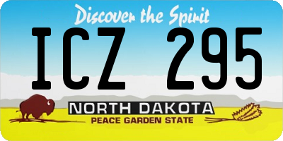 ND license plate ICZ295