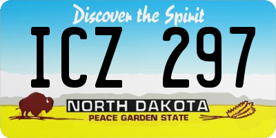 ND license plate ICZ297