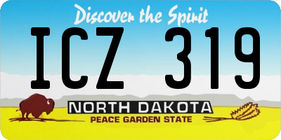 ND license plate ICZ319