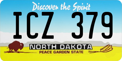 ND license plate ICZ379