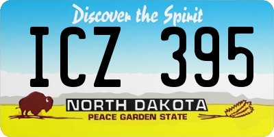 ND license plate ICZ395