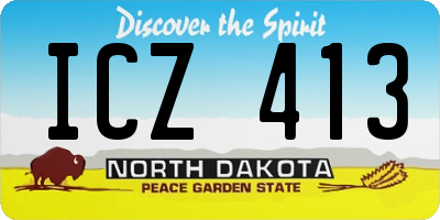 ND license plate ICZ413
