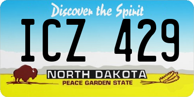 ND license plate ICZ429