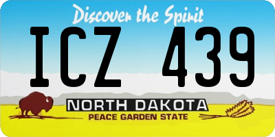 ND license plate ICZ439