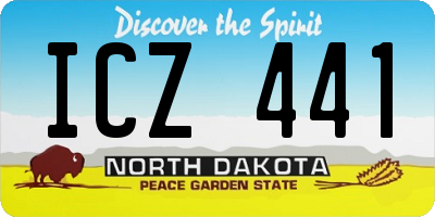 ND license plate ICZ441