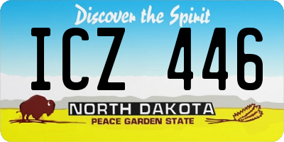 ND license plate ICZ446