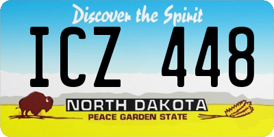 ND license plate ICZ448