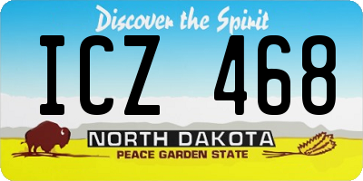 ND license plate ICZ468