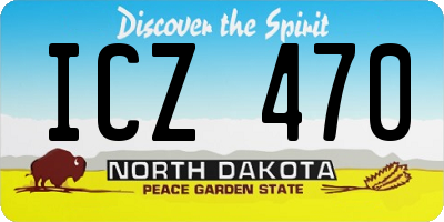 ND license plate ICZ470