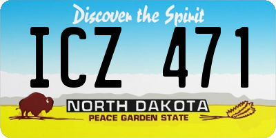 ND license plate ICZ471