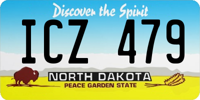 ND license plate ICZ479
