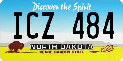 ND license plate ICZ484