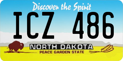 ND license plate ICZ486