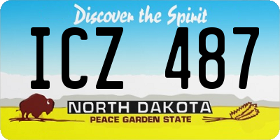 ND license plate ICZ487