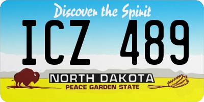ND license plate ICZ489