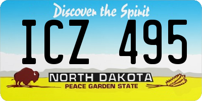 ND license plate ICZ495