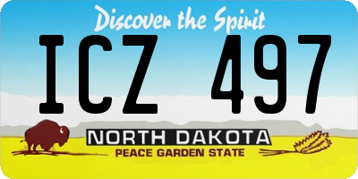 ND license plate ICZ497