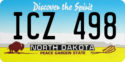 ND license plate ICZ498