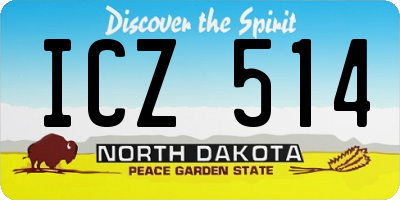 ND license plate ICZ514