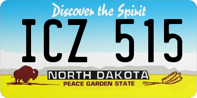 ND license plate ICZ515