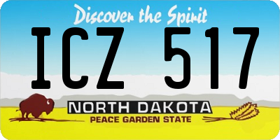 ND license plate ICZ517